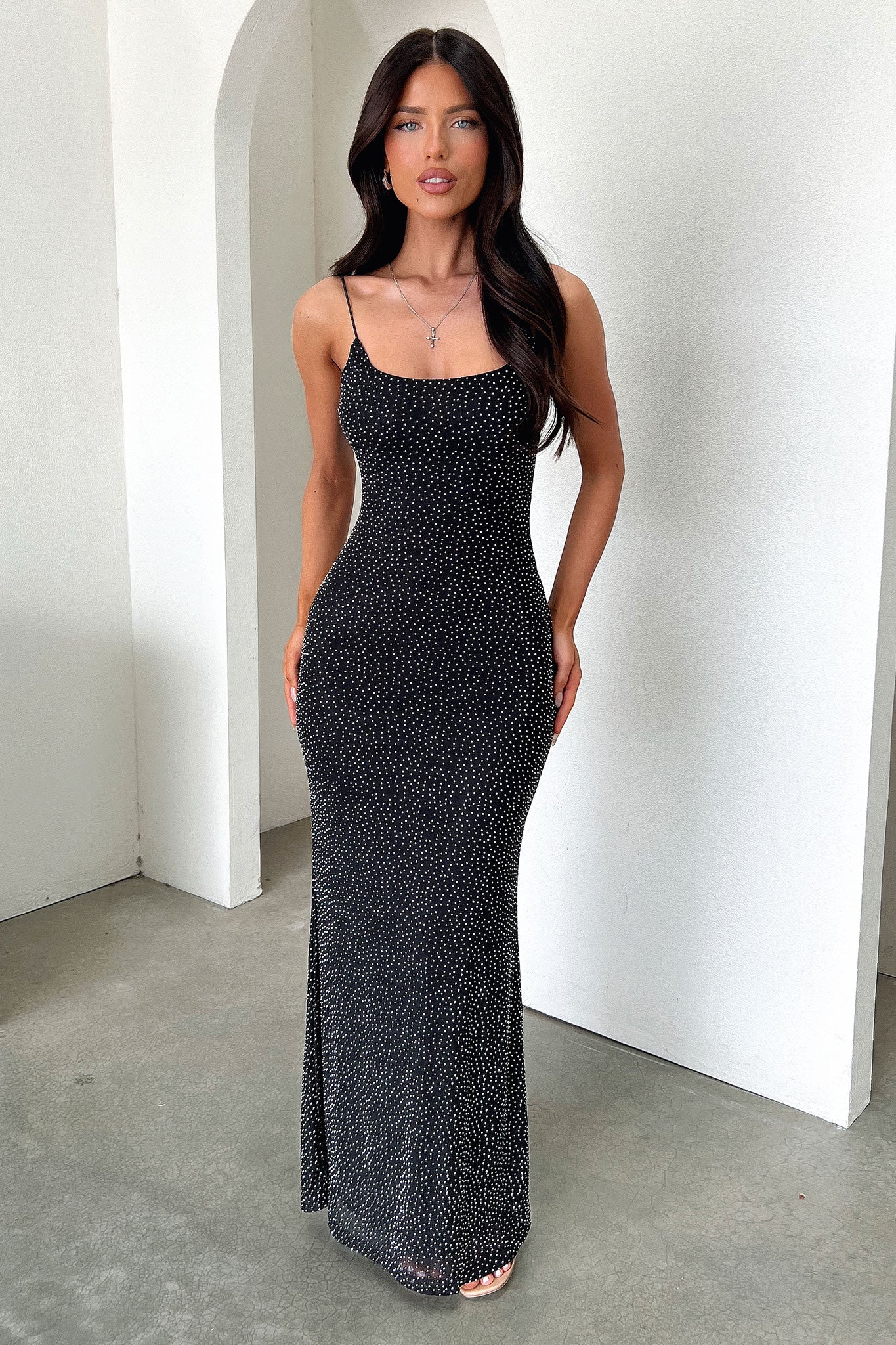 Nalani Embellished Maxi Dress - Black