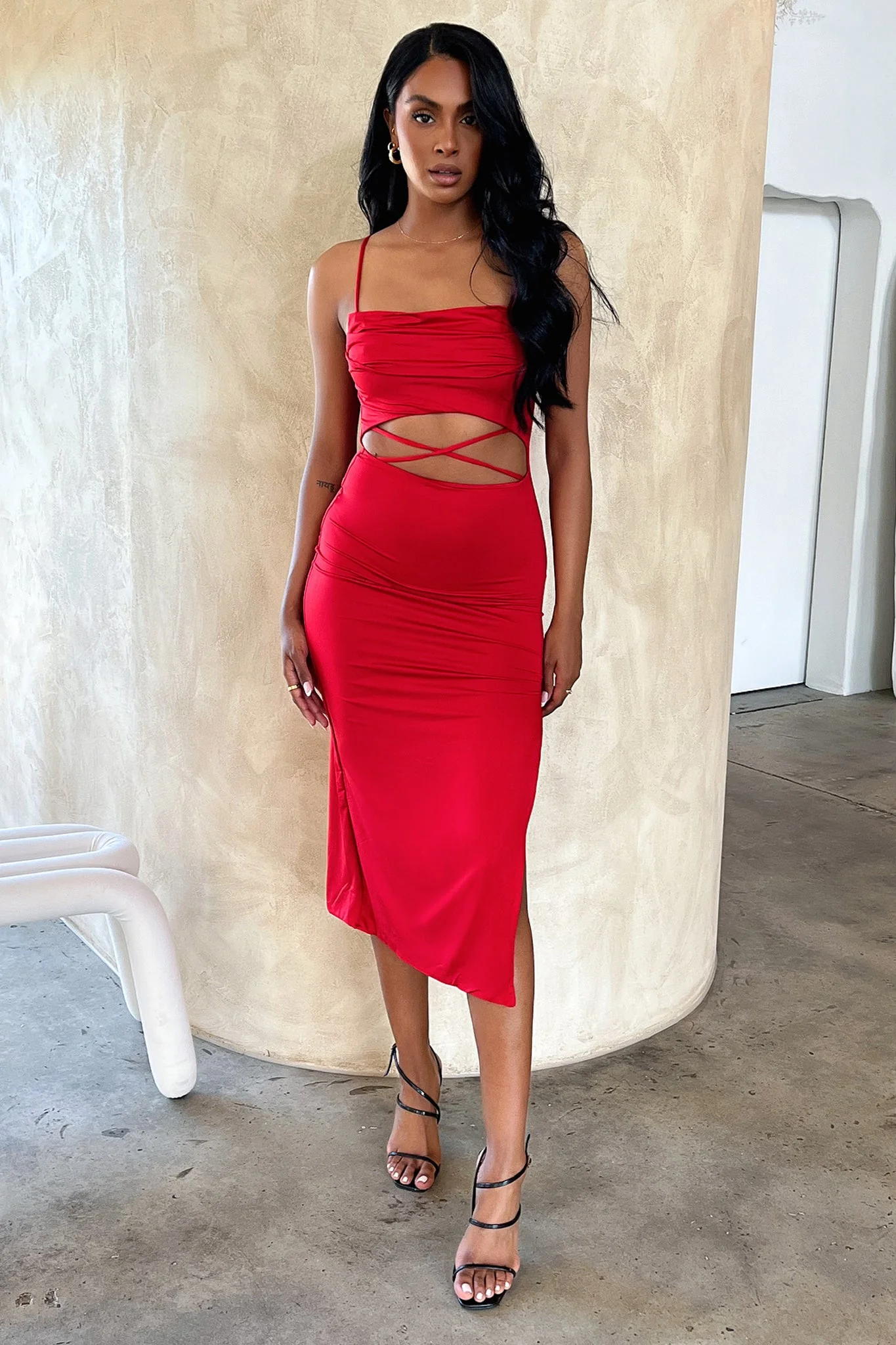 Releck Midi Dress - Red