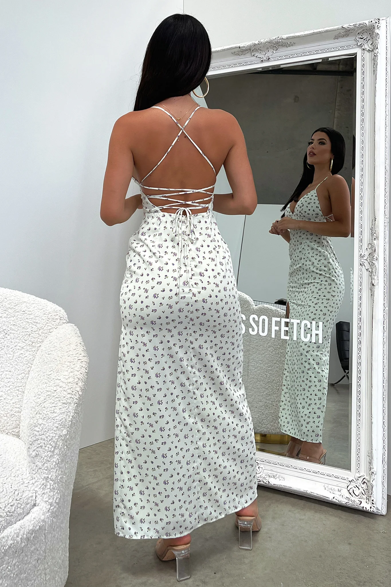 Kels Maxi Dress - Purple Floral