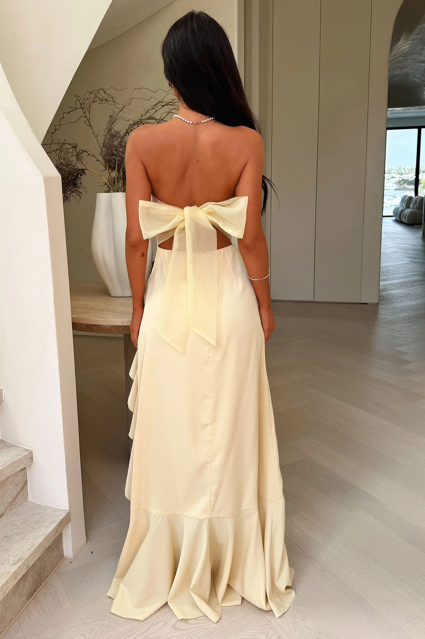 Milford Strapless Maxi Dress - Yellow