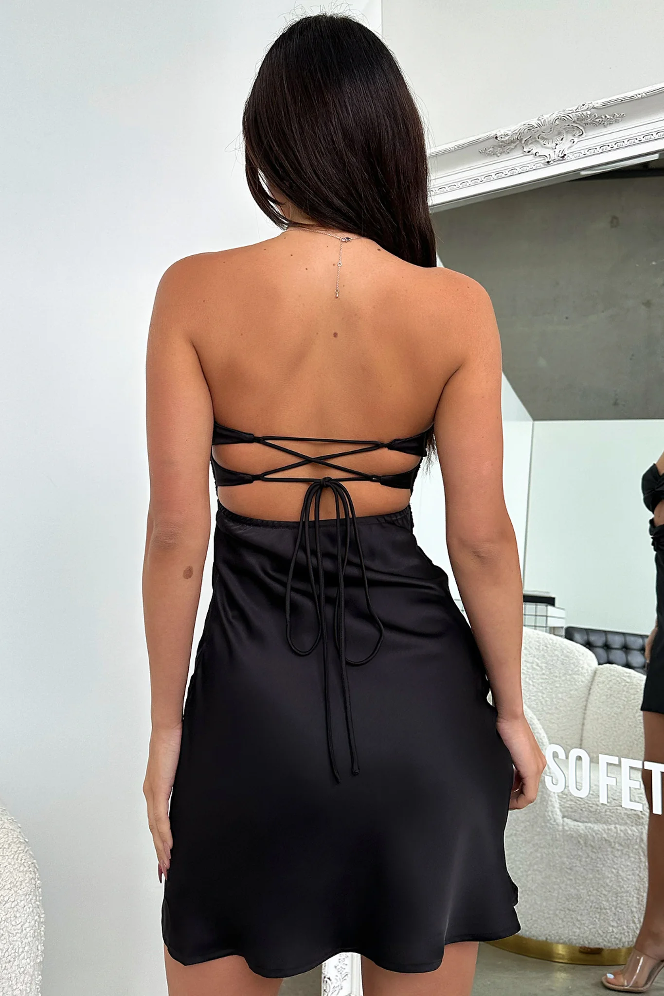 Hope Strapless Mini Dress - Black