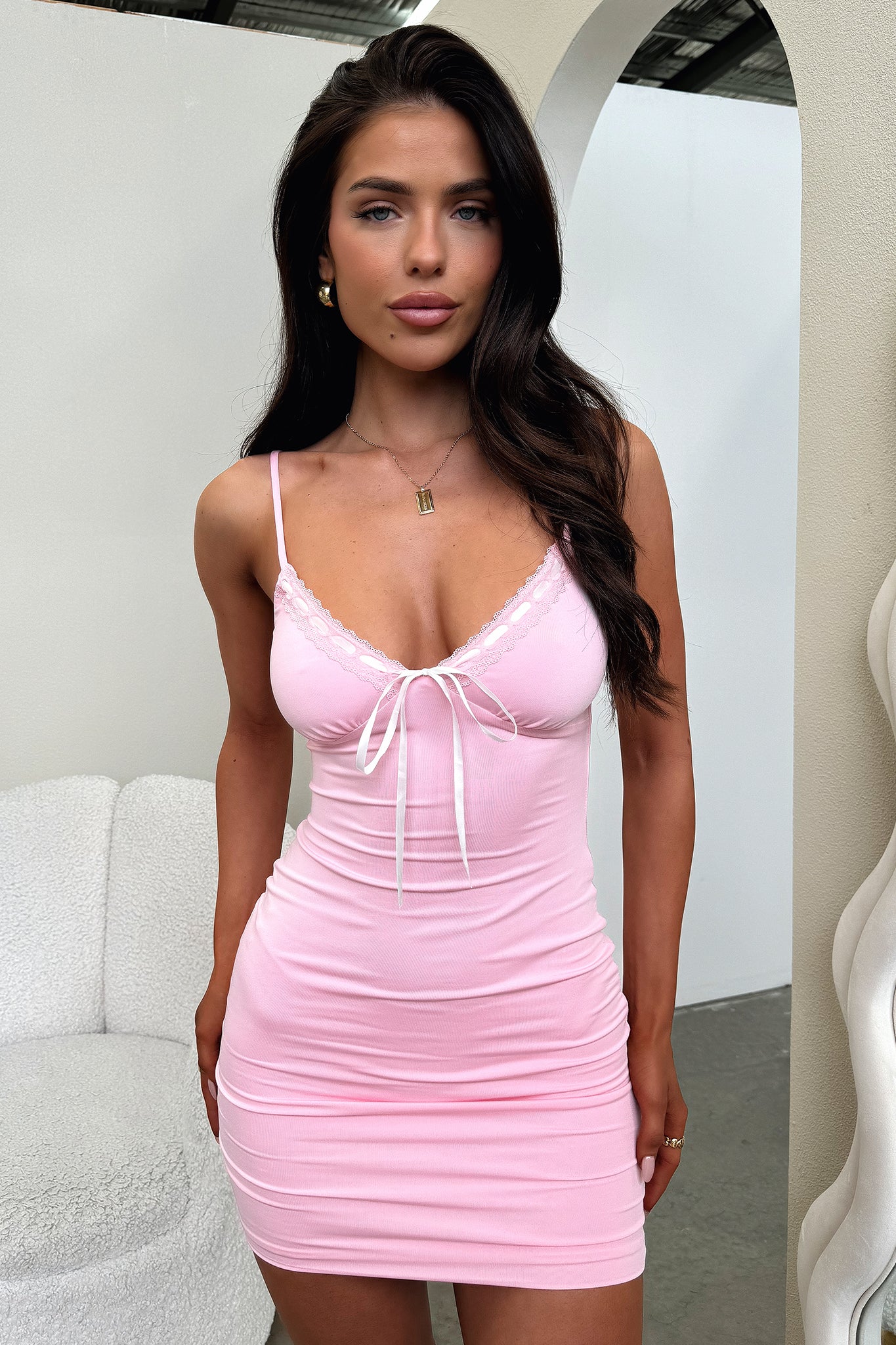 Jaylah Mini Dress - Baby Pink