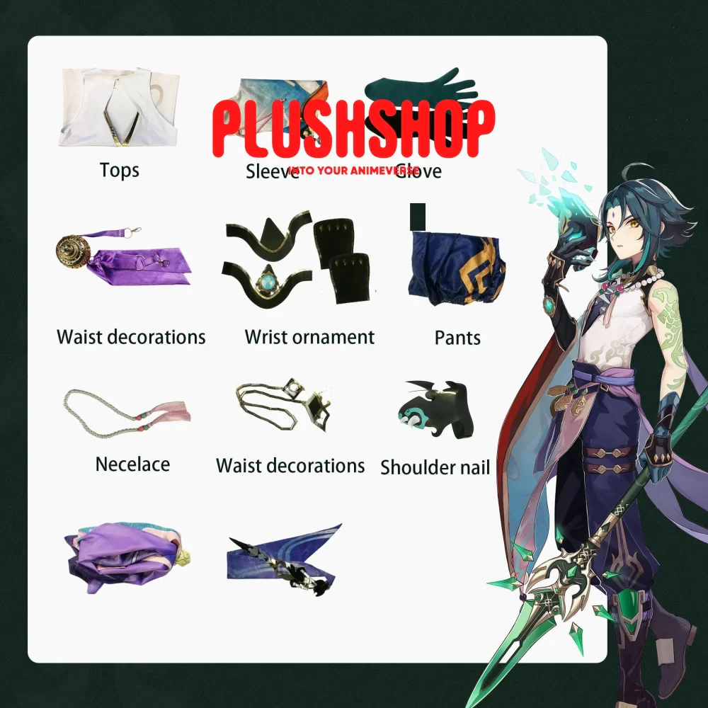 Genshin Impact Xiao Cosplay Costume Full Set