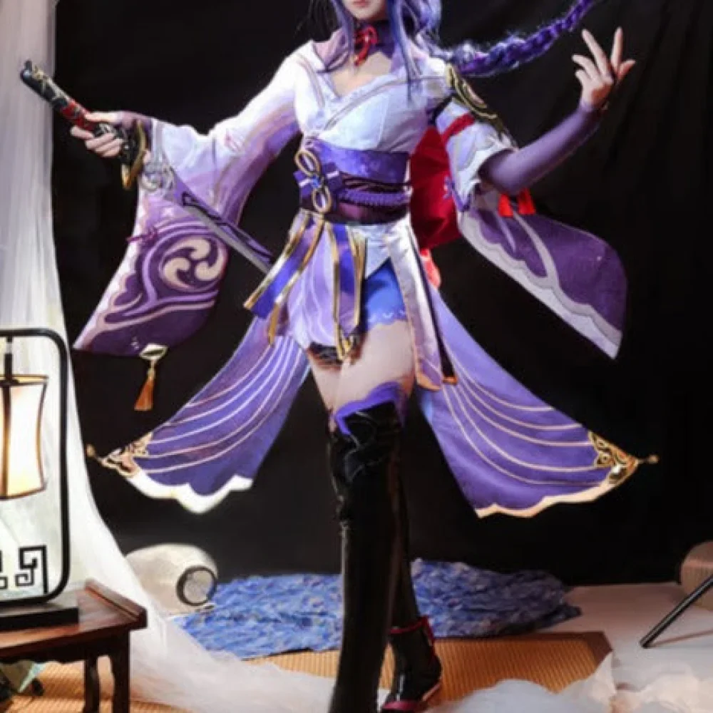 Raiden Cosplay Outfit Clothes Full Set Included