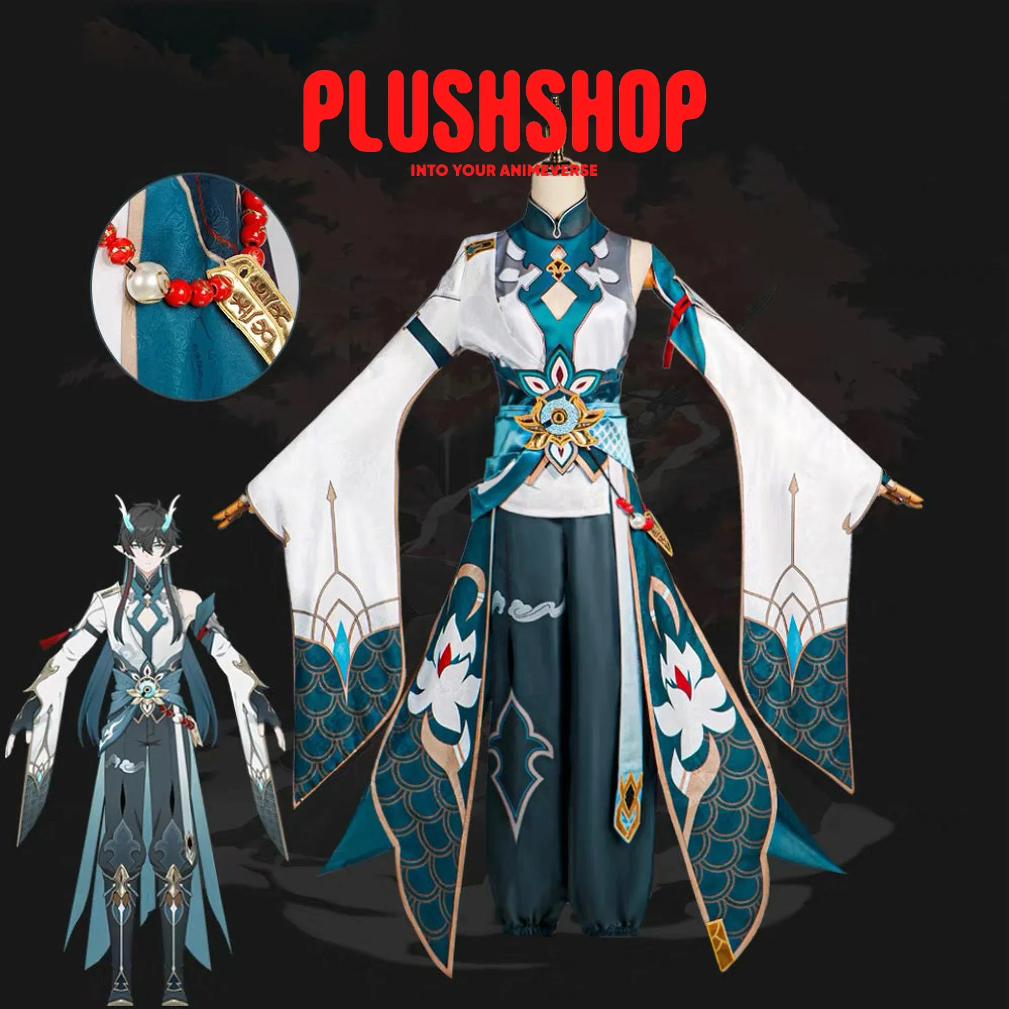 Honkai Starrail Danheng Imbibitor Lunae Cosplay Costume Full Set