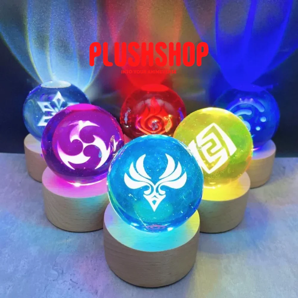 Genshin Visions Glowing Crystal Ball Lights Toy