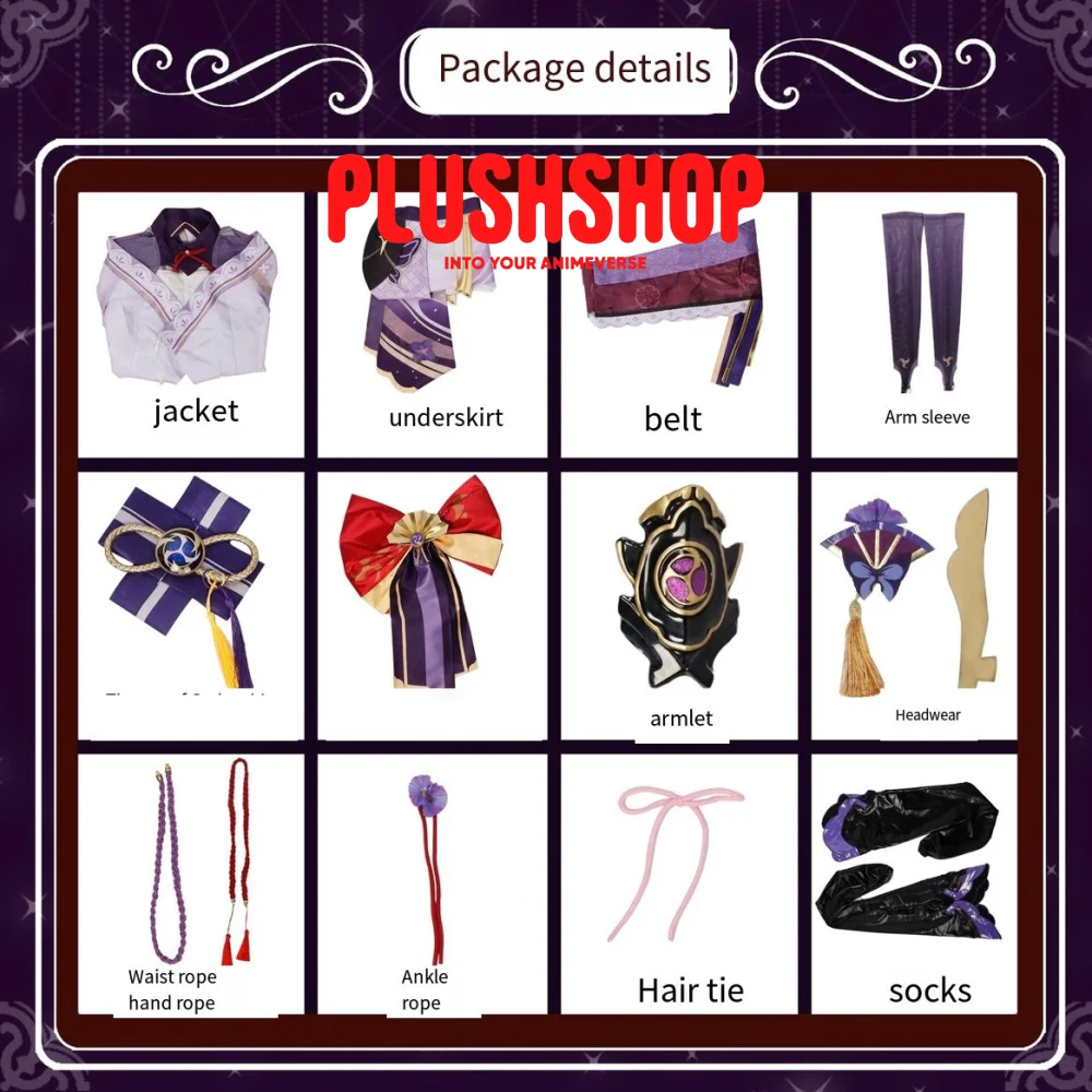 Raiden Cosplay Outfit Clothes Full Set Included
