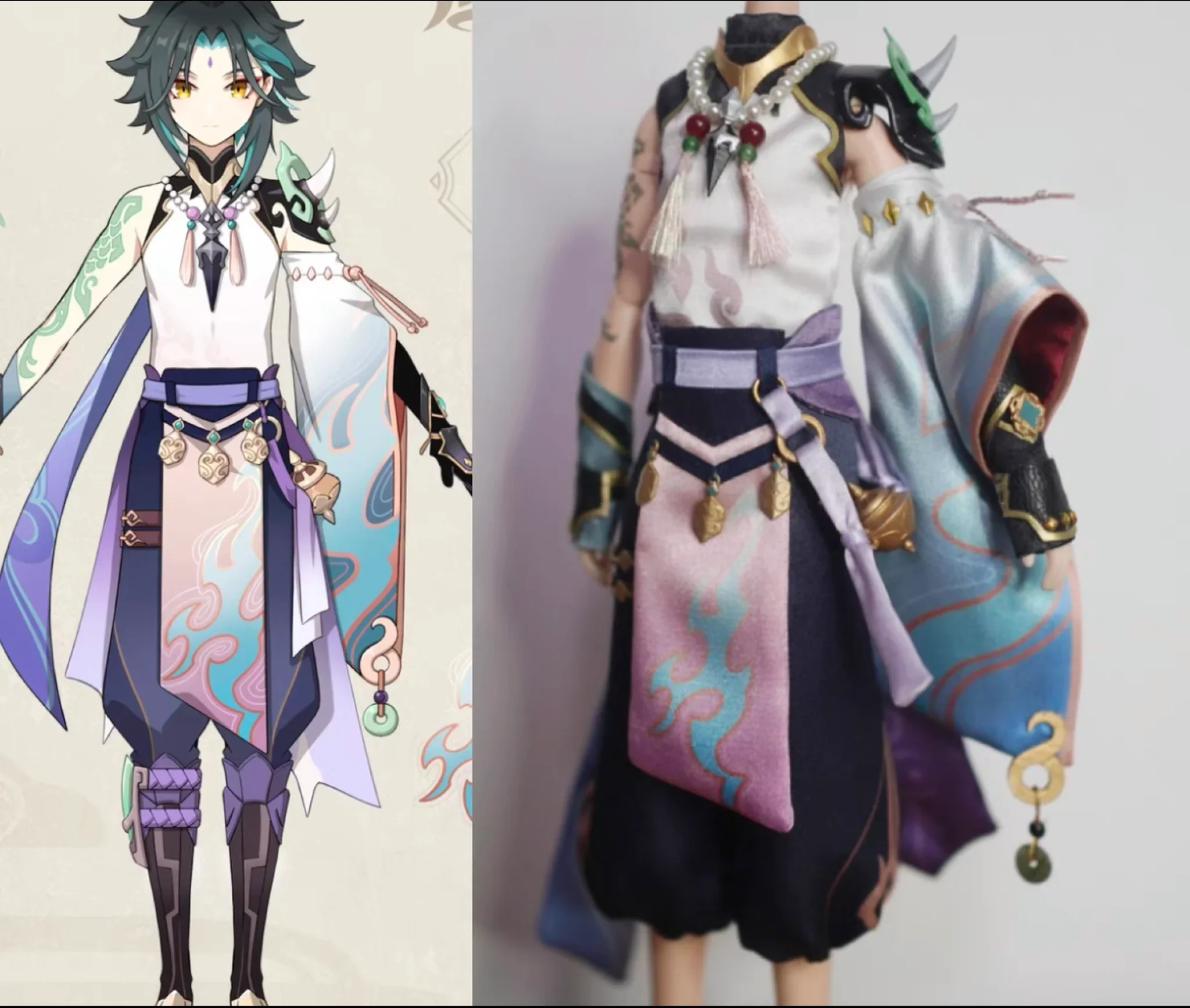 Customerized Genshin Xiao BJD with Xiao Skin Outfit