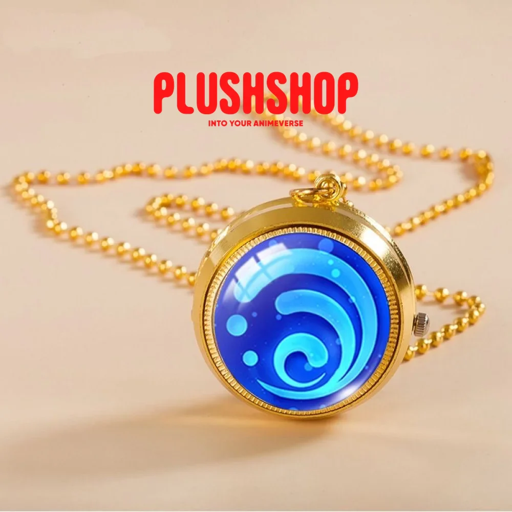 Genshin Pendant Metal Pocket Watch Necklace