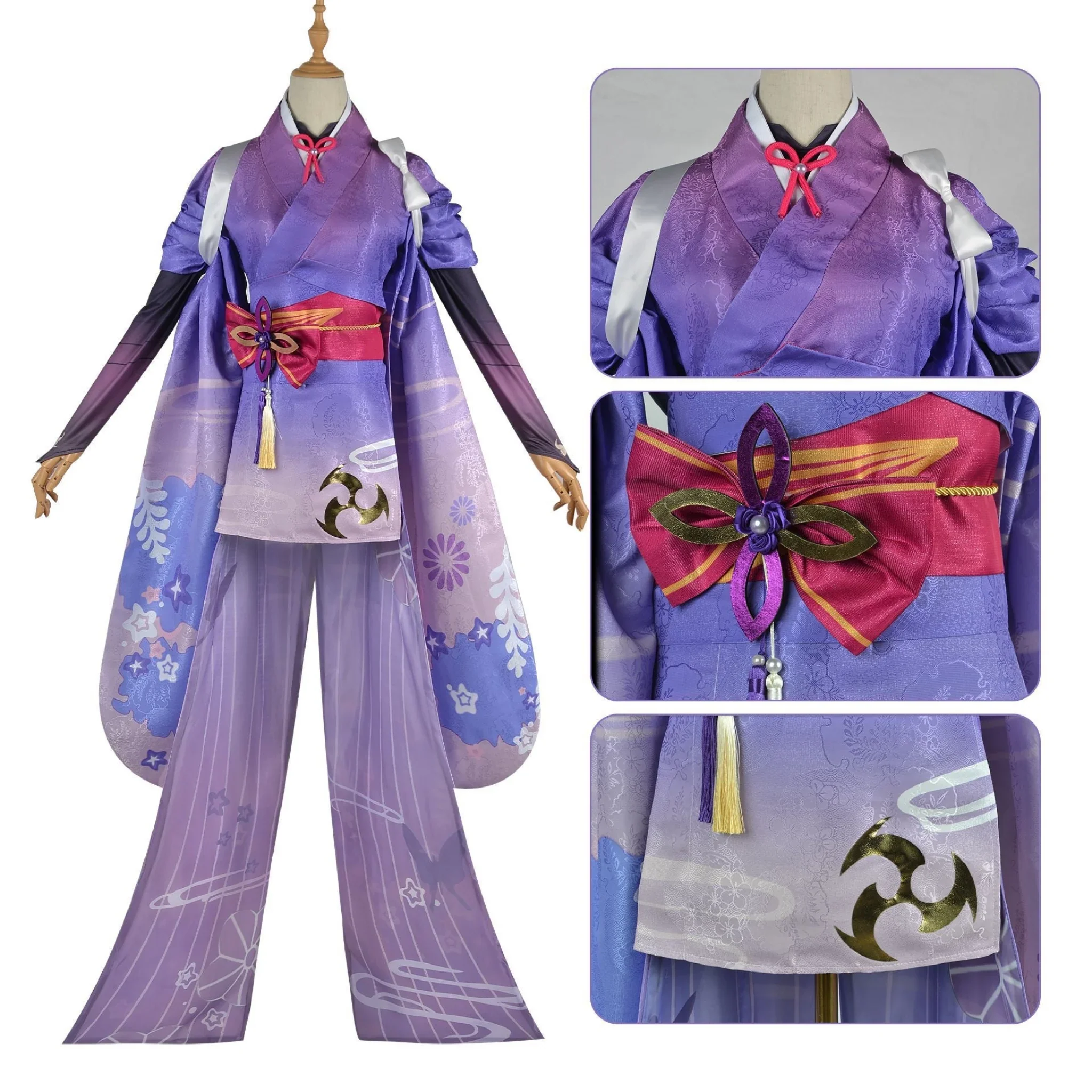 Genshin Impact Raiden Cosplay Outfit Clothes Full Set
