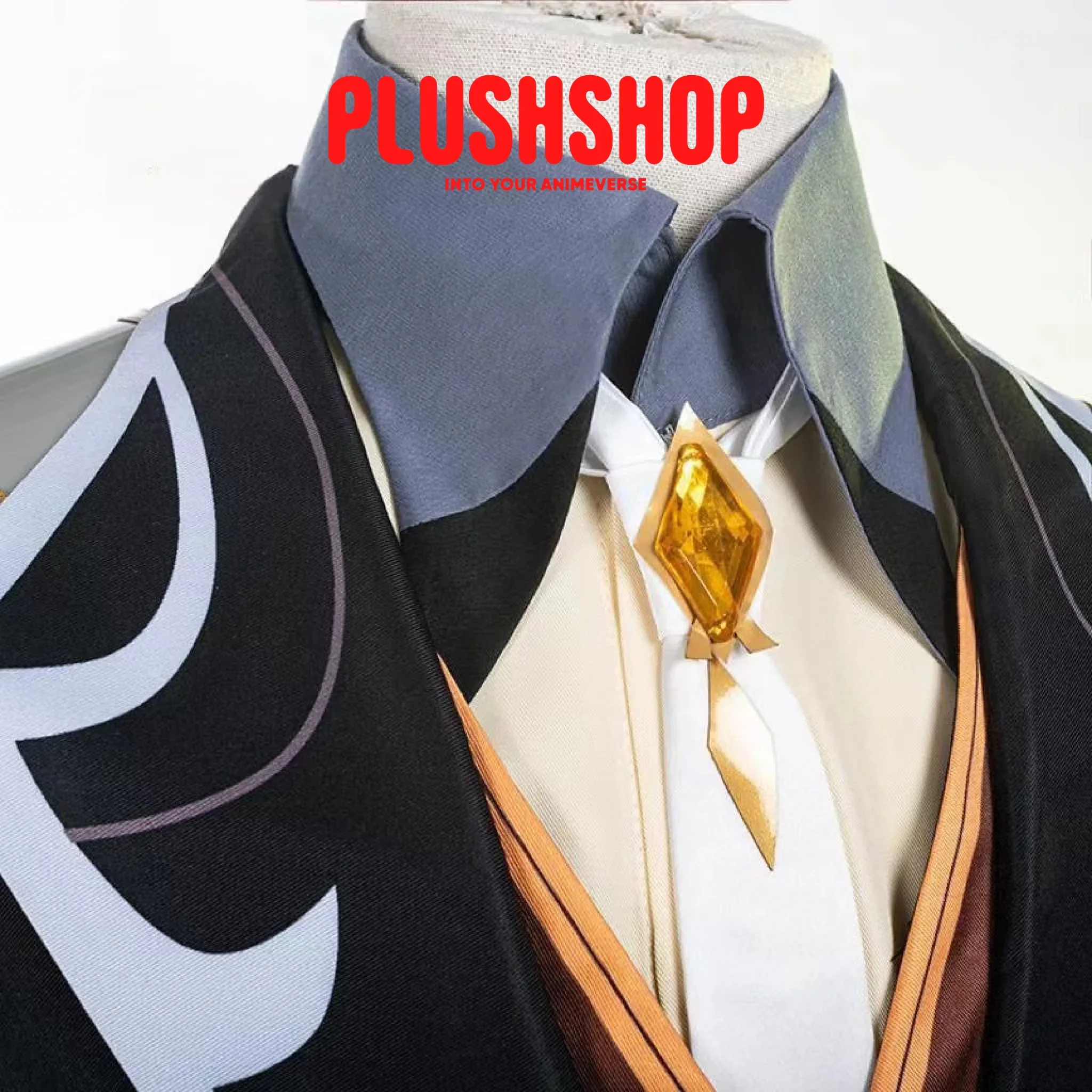 Genshin Impact Zhongli Cosplay Costume Full Set Wig Costume