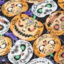 Retrolicious Black & Spooky Pumpkins Flare Dress