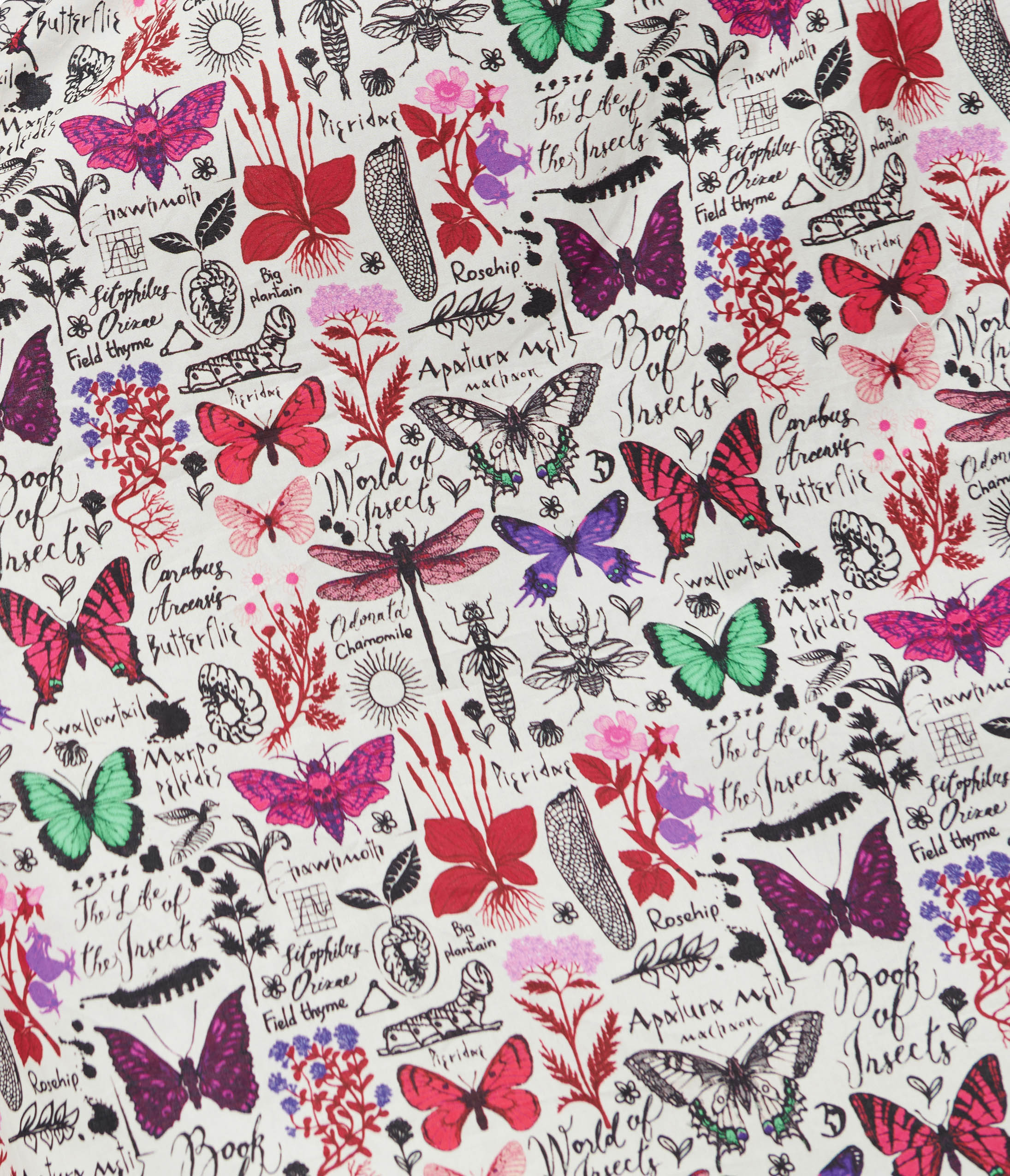 Unique Vintage 1950s Multicolor Butterfly Print Halter Swing Dress