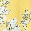 Yellow & White Floral Surplice Swing Dress