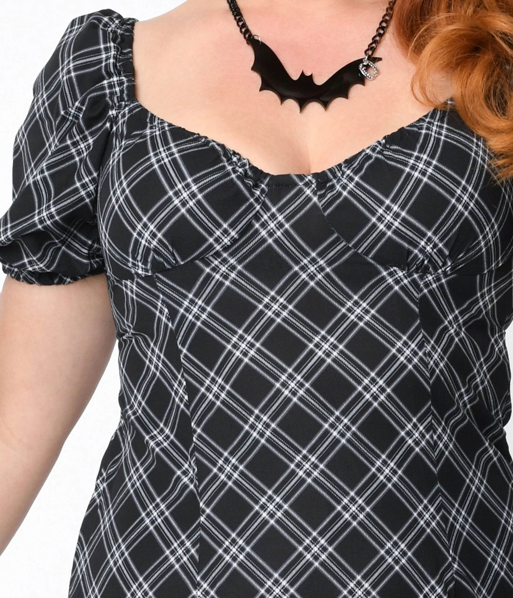 Black & White Plaid Juliet Shift Dress