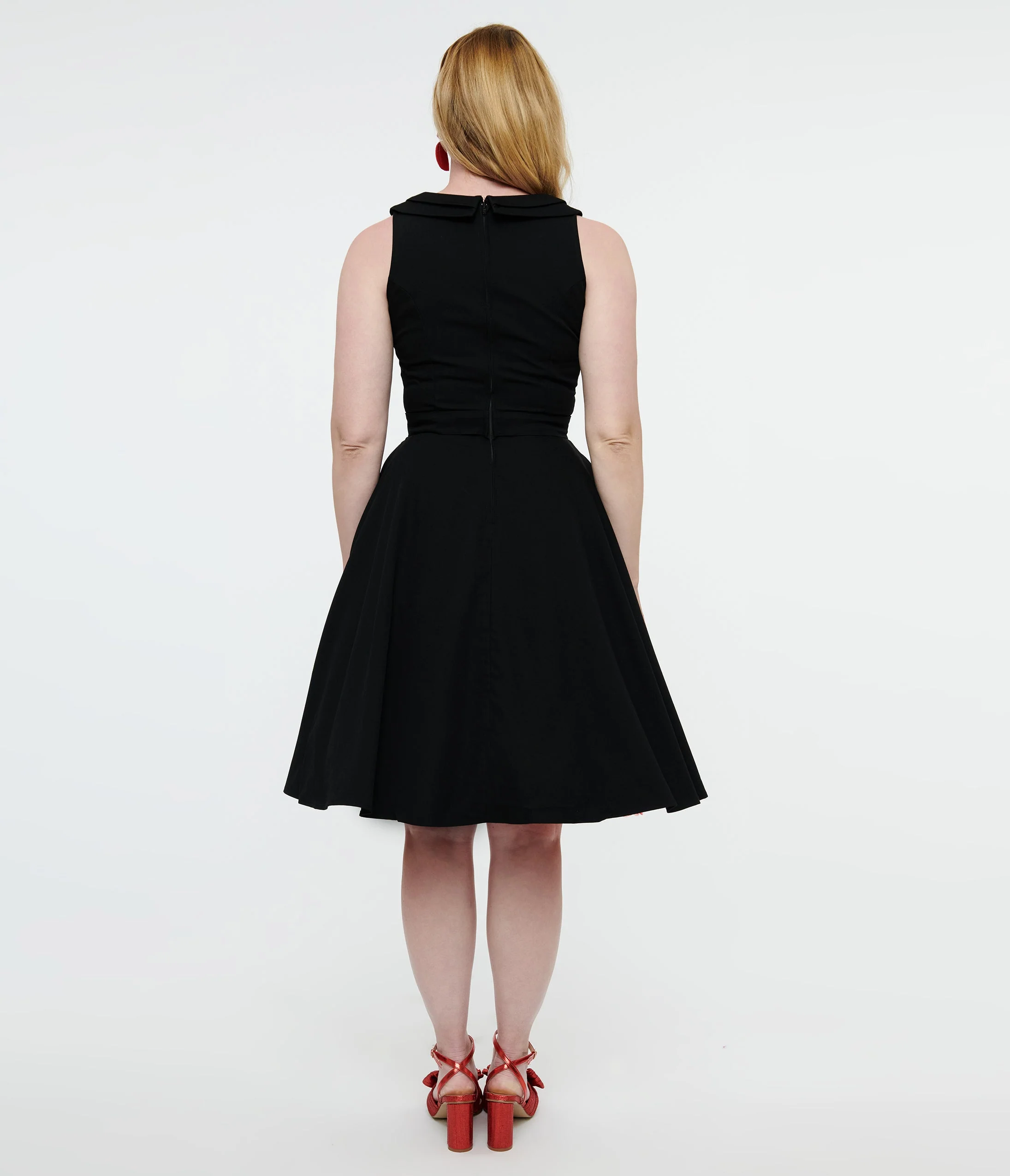 1950s Black Swing Dress