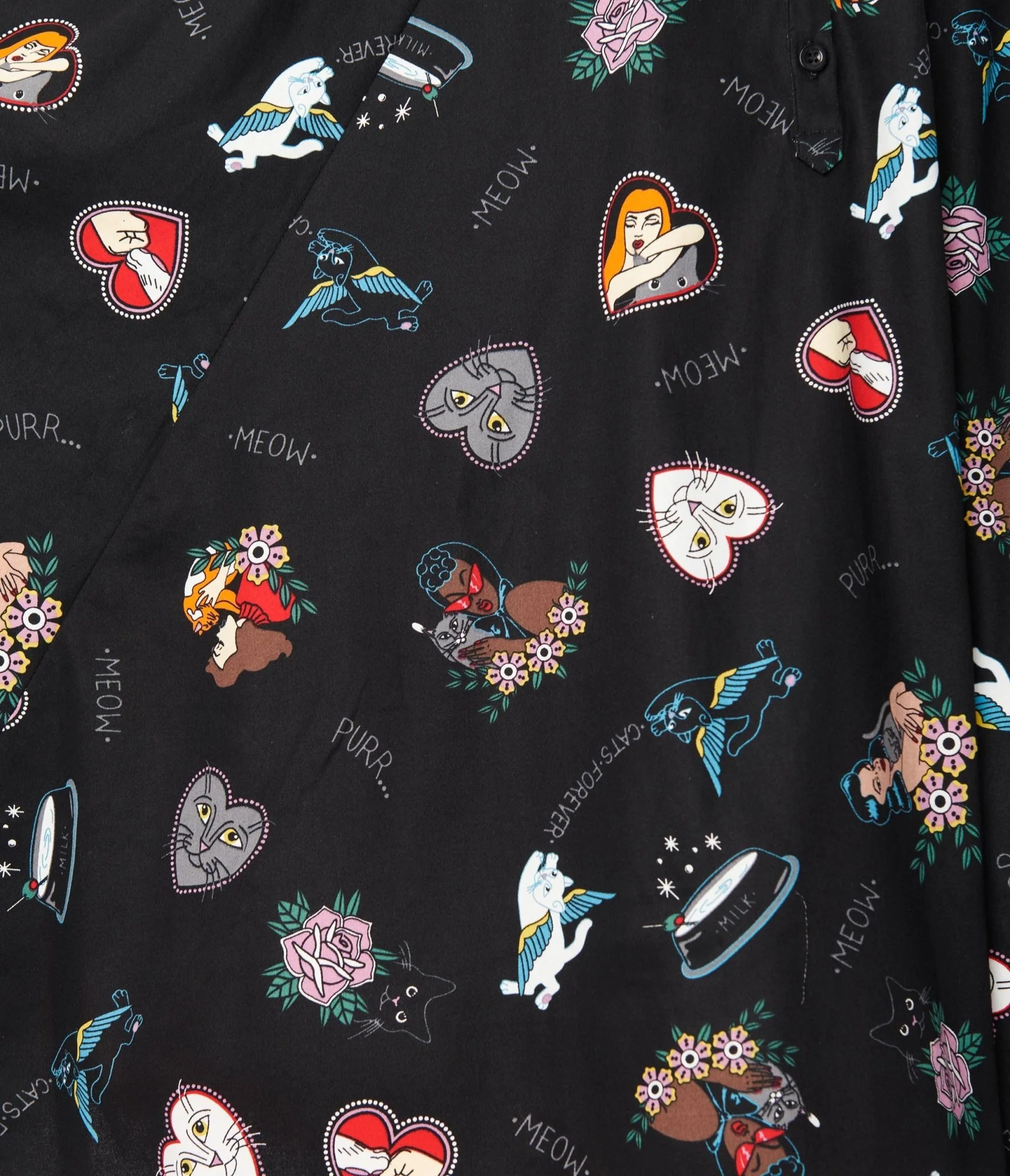 Collectif Black Cats Forever Caterina Swing Dress