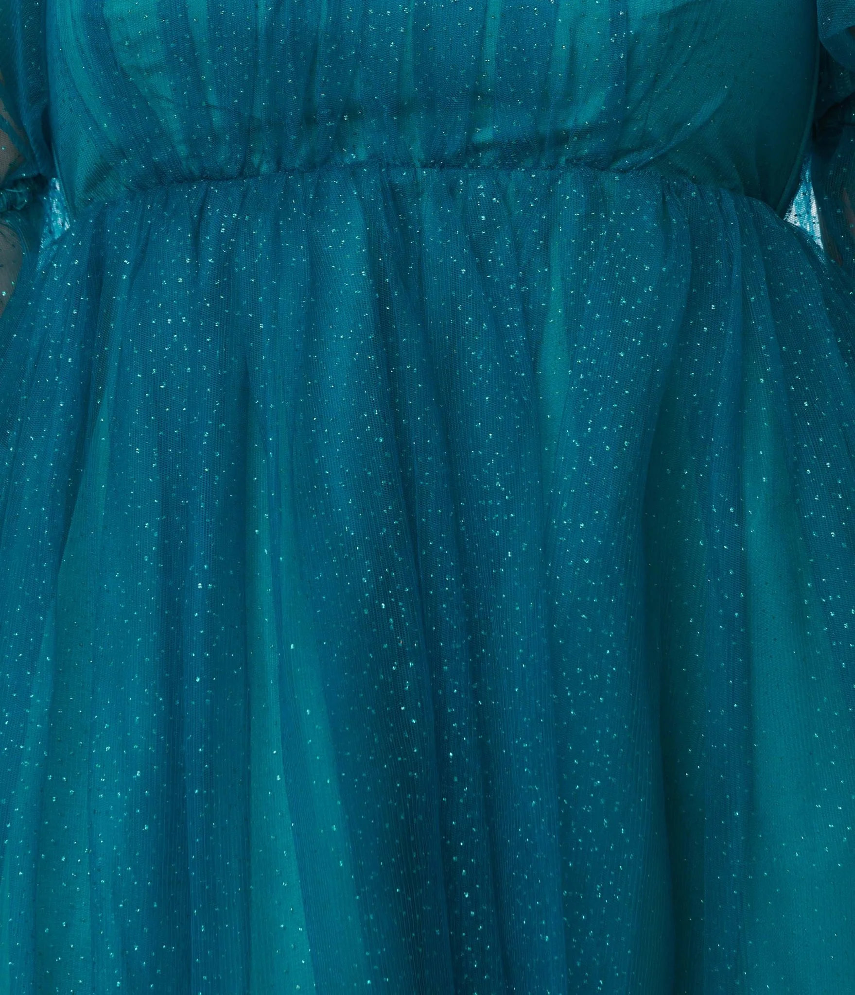 Smak Parlour Teal Glitter Love Interest Babydoll Dress