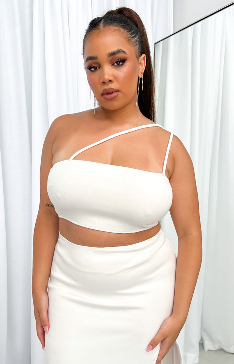 Hunter White Crop Top