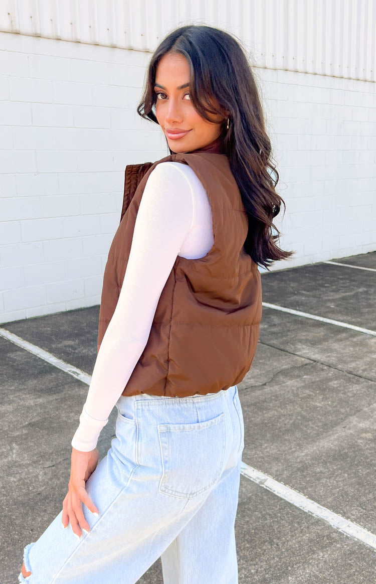 Daya Chocolate Puffer Vest