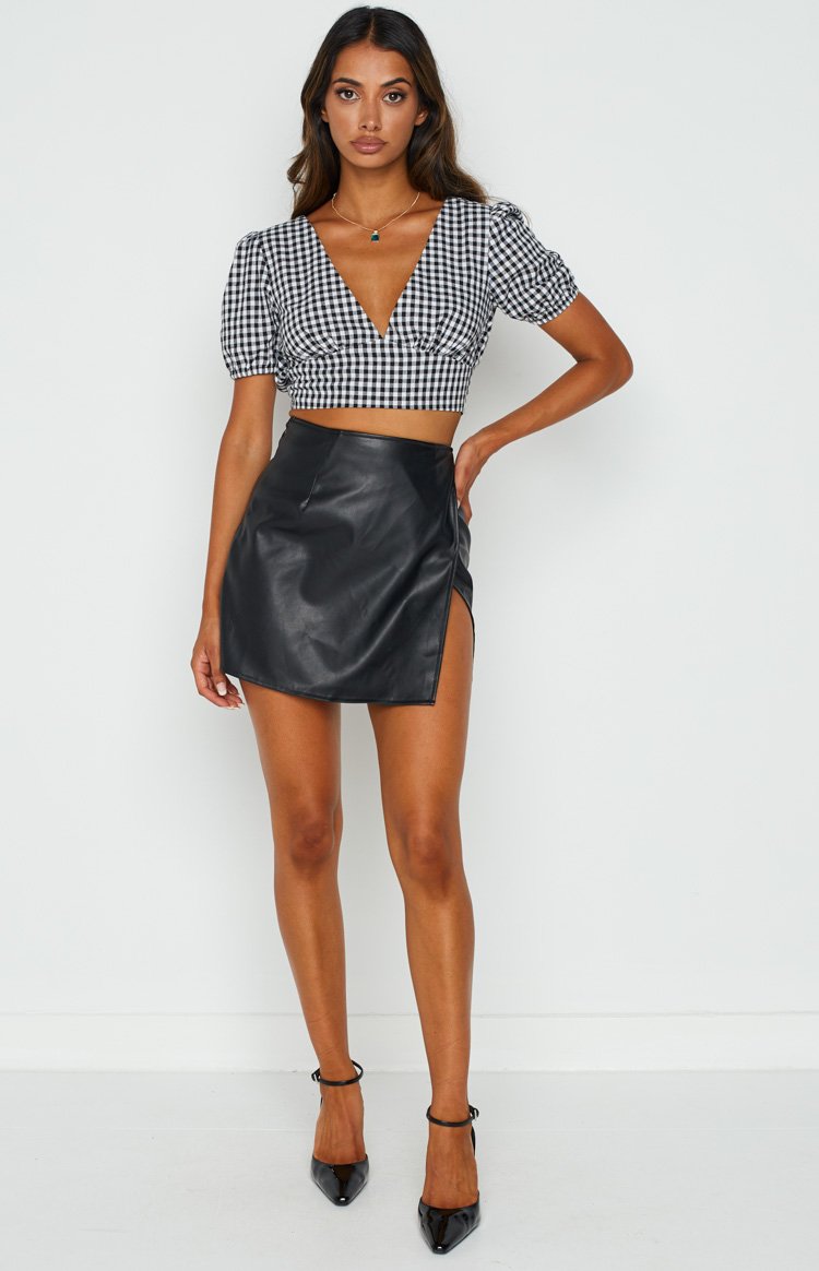 Harlo Mono Gingham Tie Top