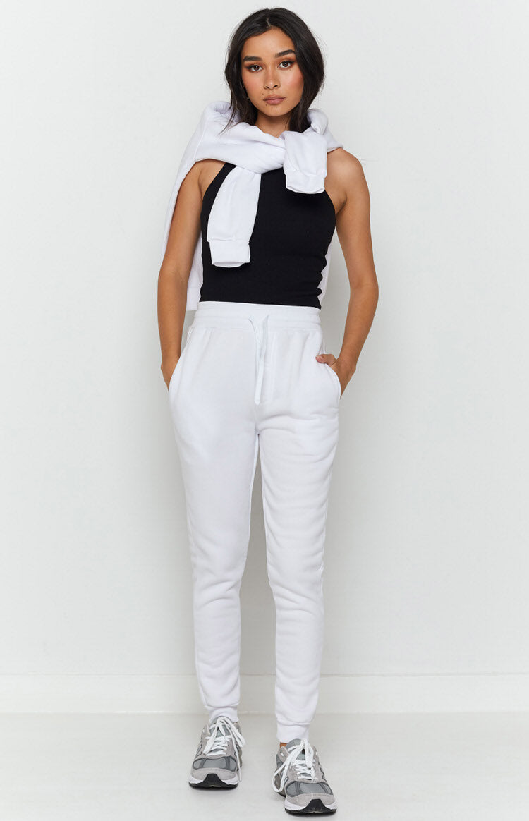 Sports Wear Track Pants White