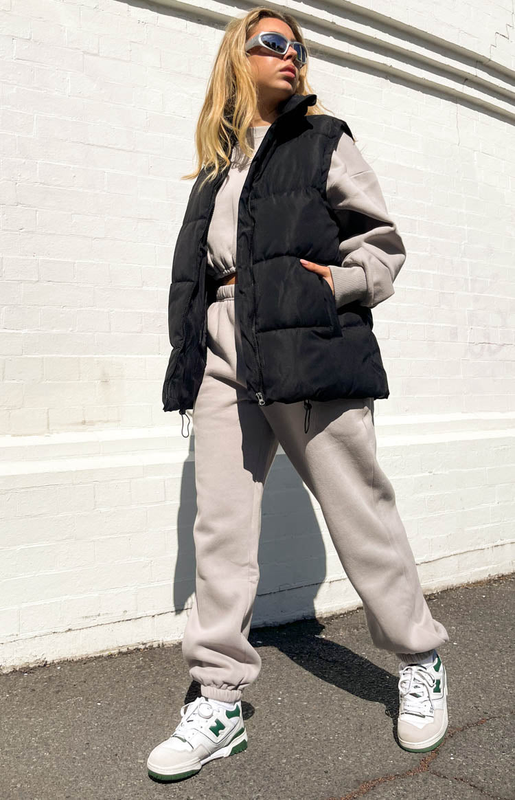 Nalia Black Puffer Vest