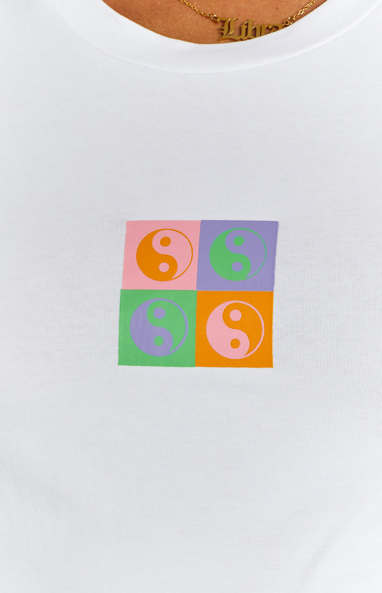 Zen White Graphic Baby Tee