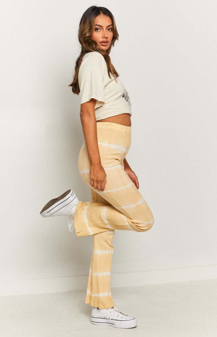 Laroi Tye Dye Flare Pants Yellow