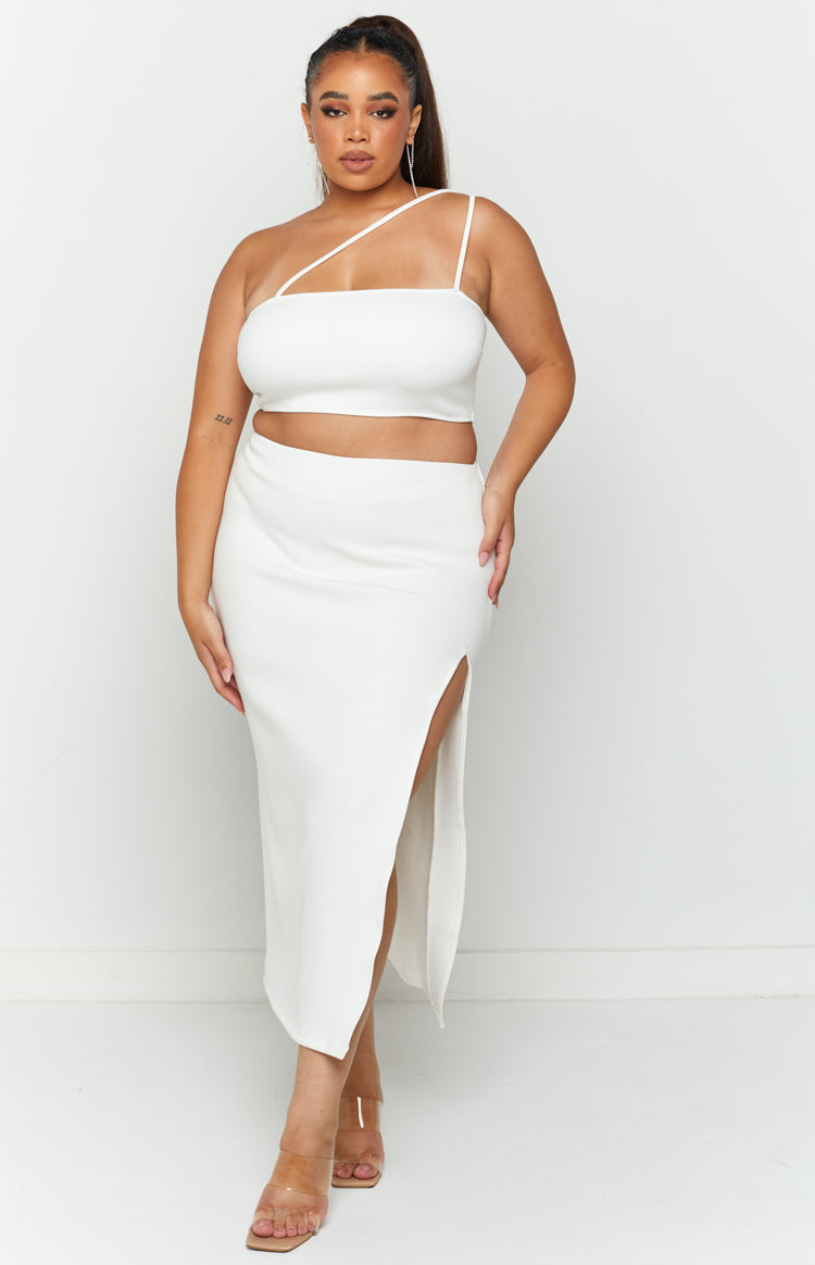 Hunter White Crop Top