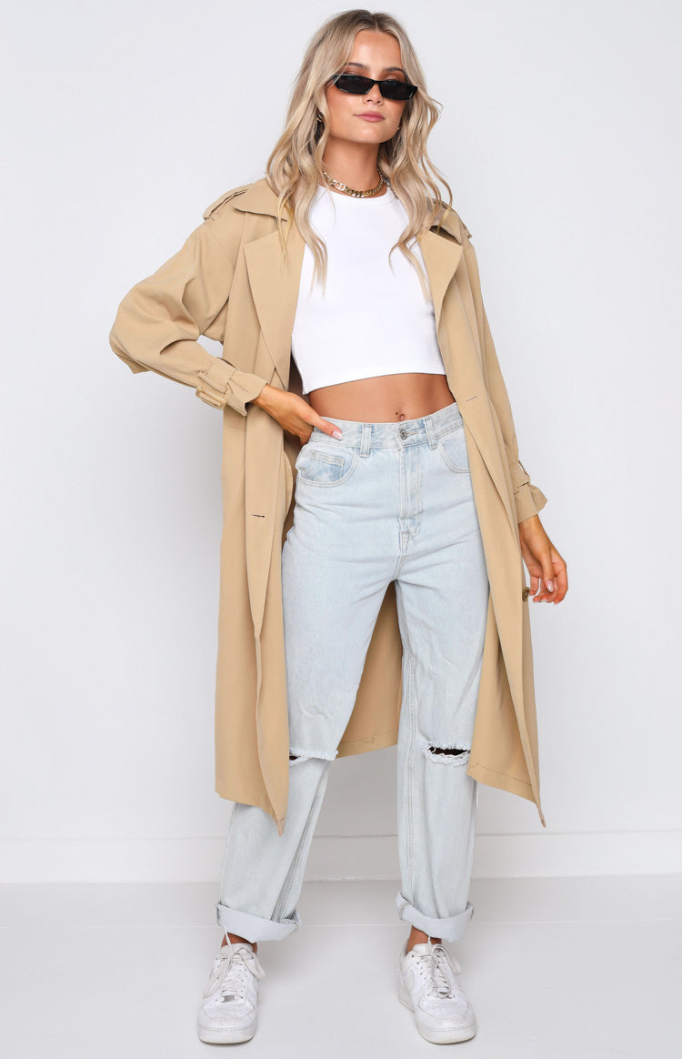 Giselle Beige Trench Coat