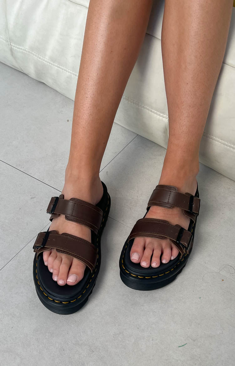 Dr. Martens Myles Slide Sandal Dark Brown