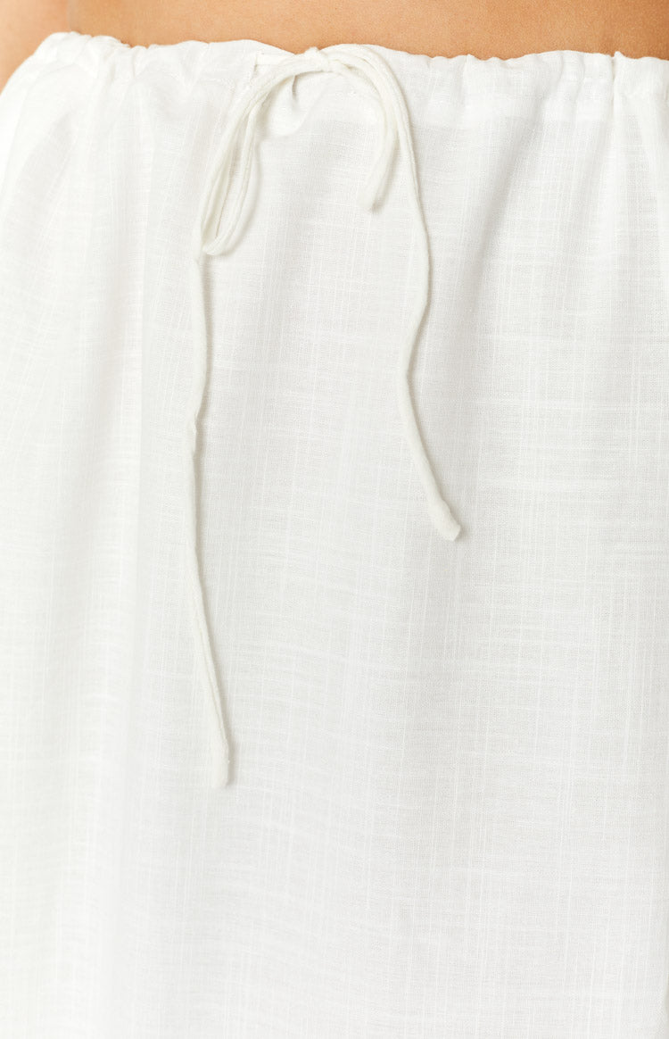 Paisley White Maxi Skirt