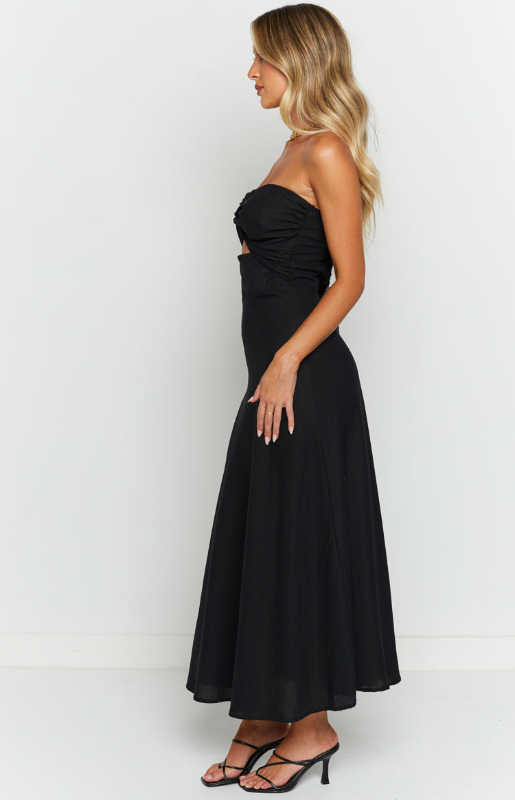 Lucielle Black Midi Dress