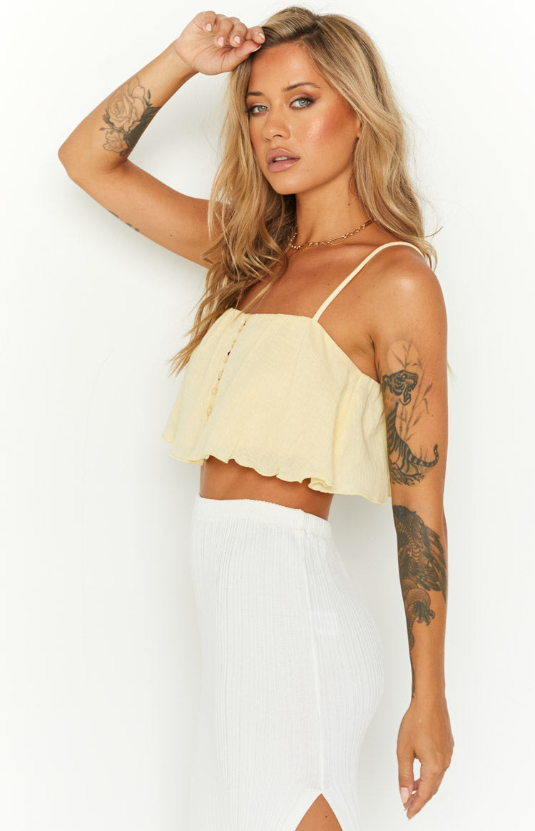 Rita Yellow Frill Cami