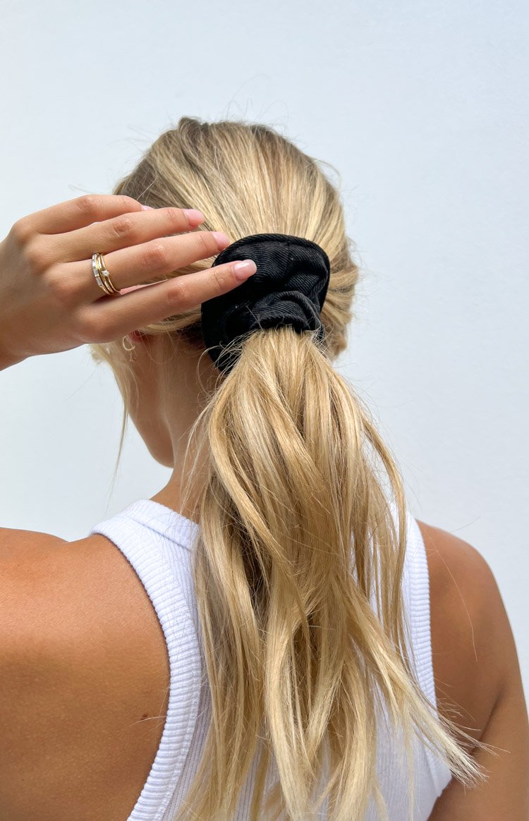 Country Girl Scrunchie Black Denim