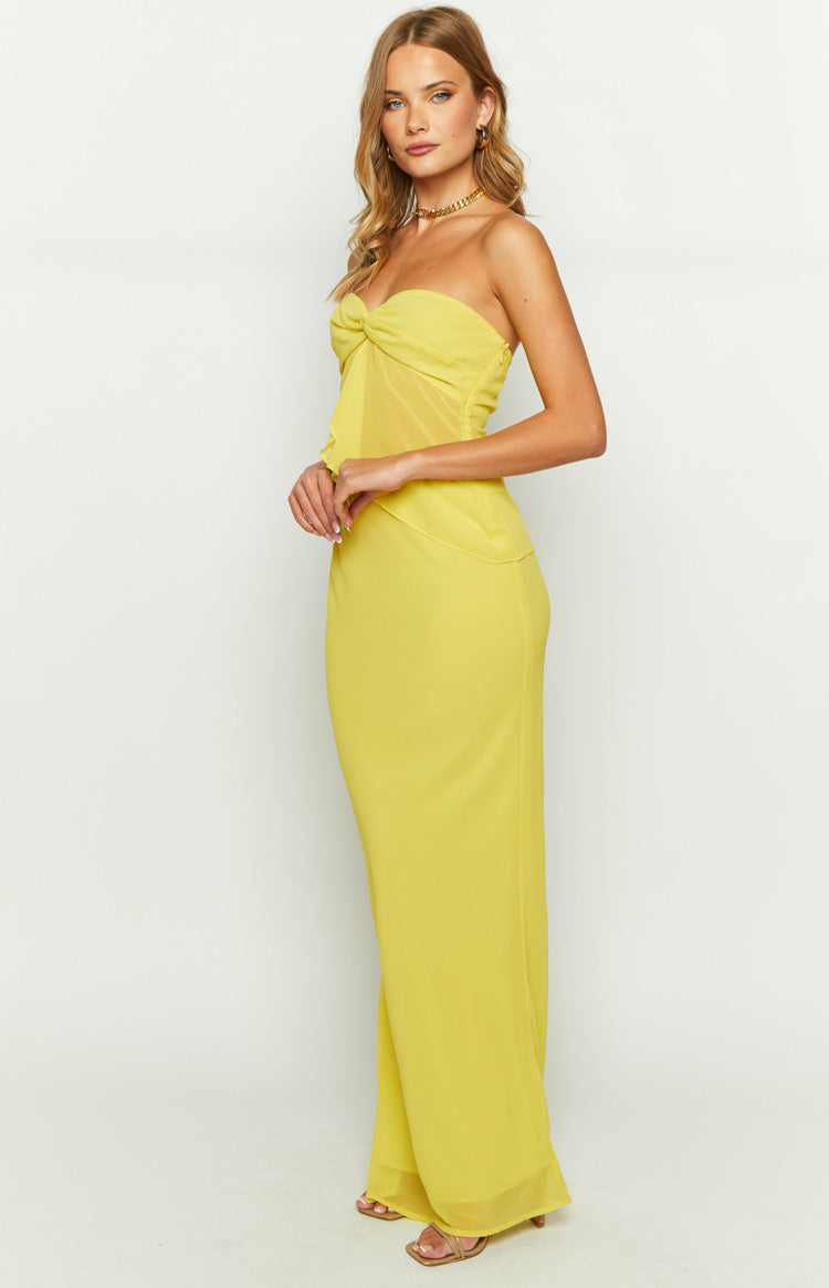 Jacqulin Yellow Midi Skirt