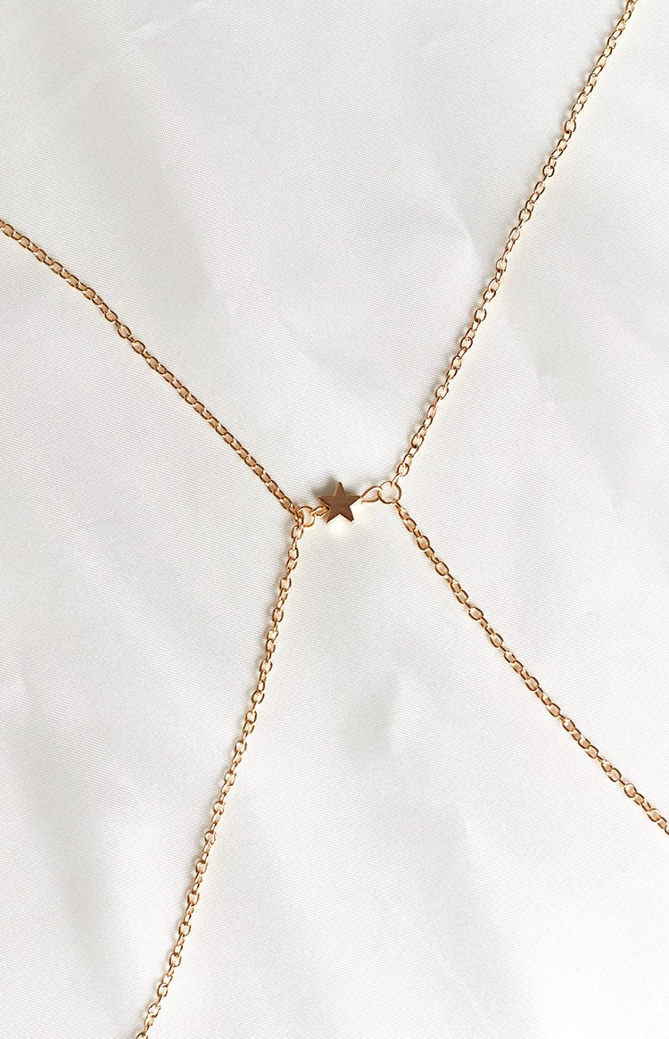 Eclat Star Shimmer Body Chain Gold Star