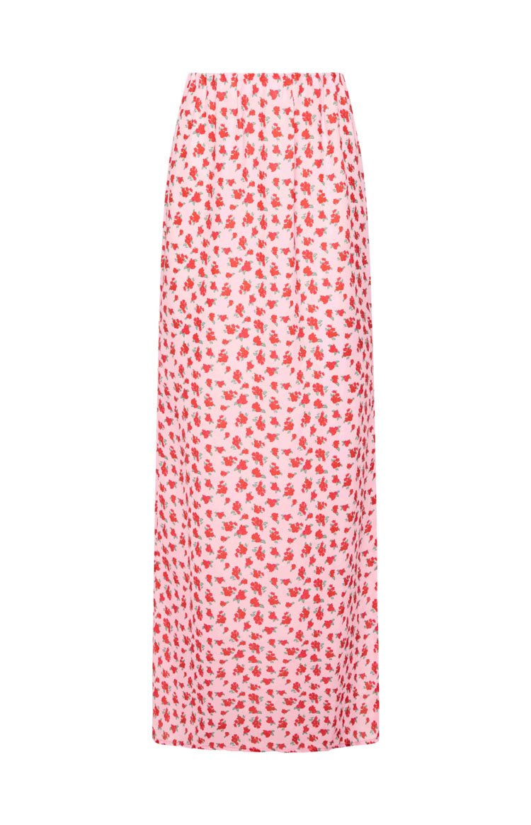 Yesterday Pink Floral Maxi Skirt