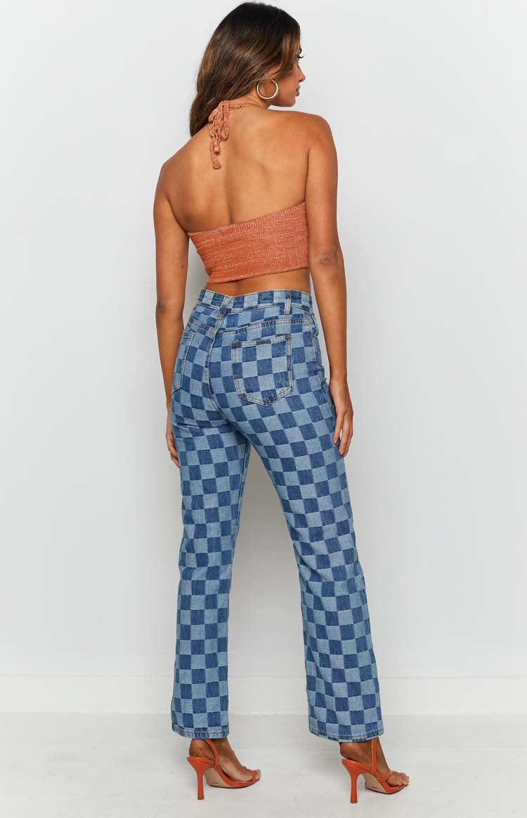 Gambit Blue Denim Jeans Check