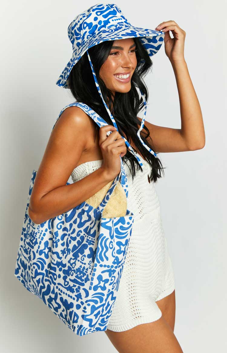 Rome Blue Print Bag