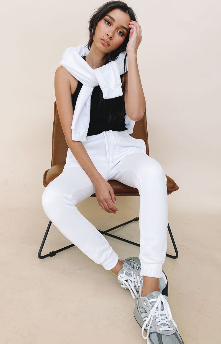Sports Wear Track Pants White