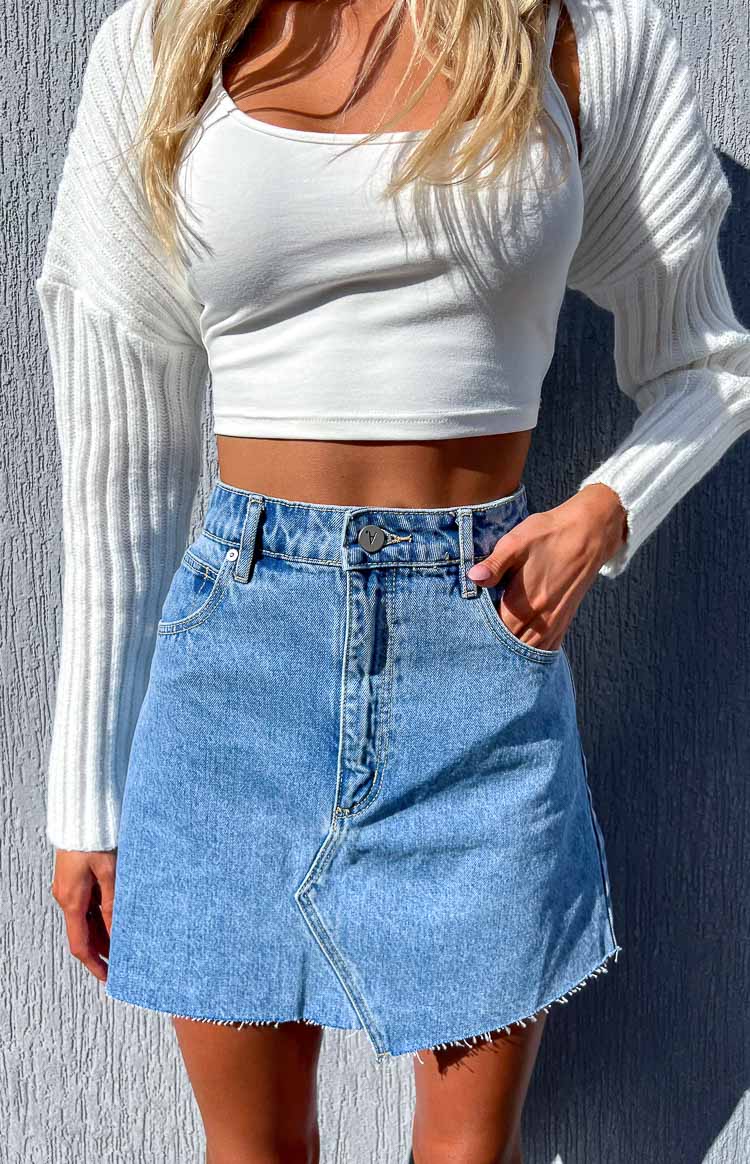 Abrand A Walkin On Blue Aline Skirt