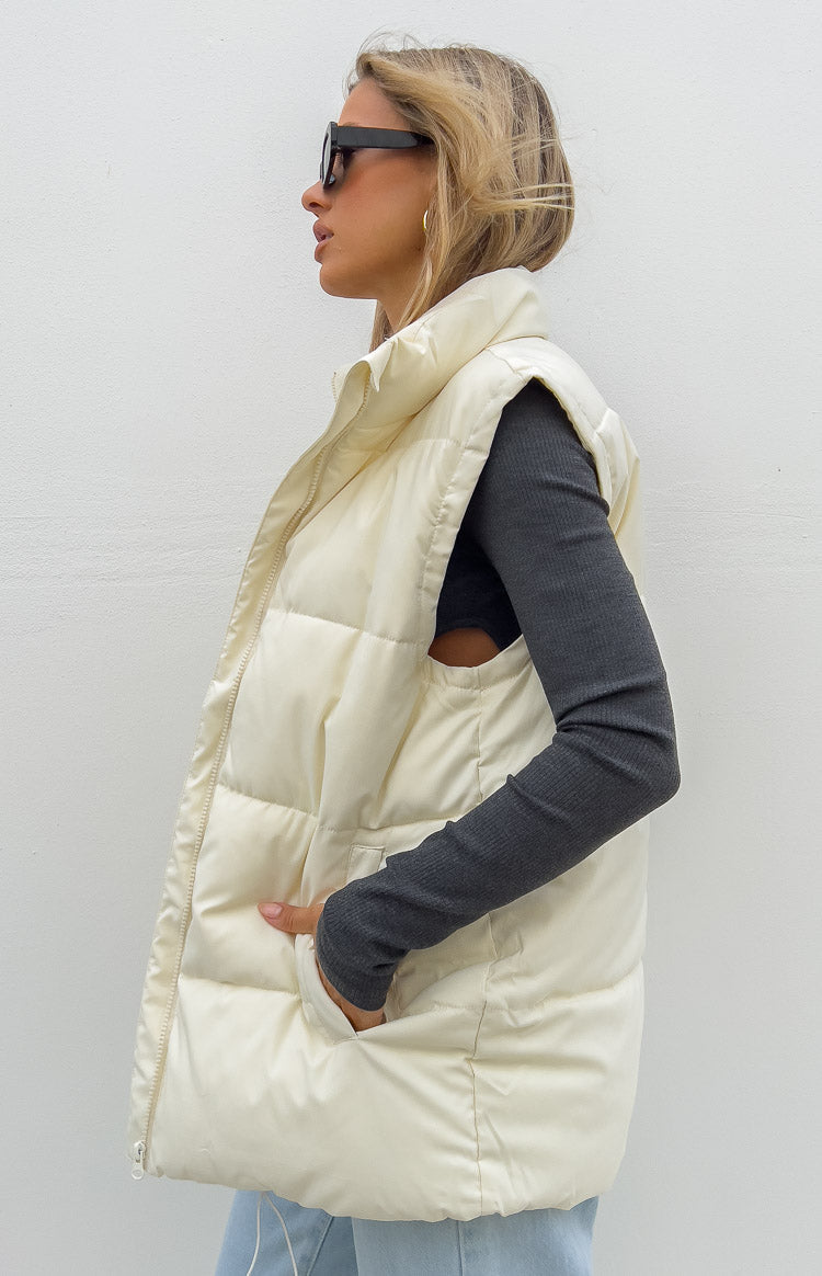 Nalia Cream Puffer Vest
