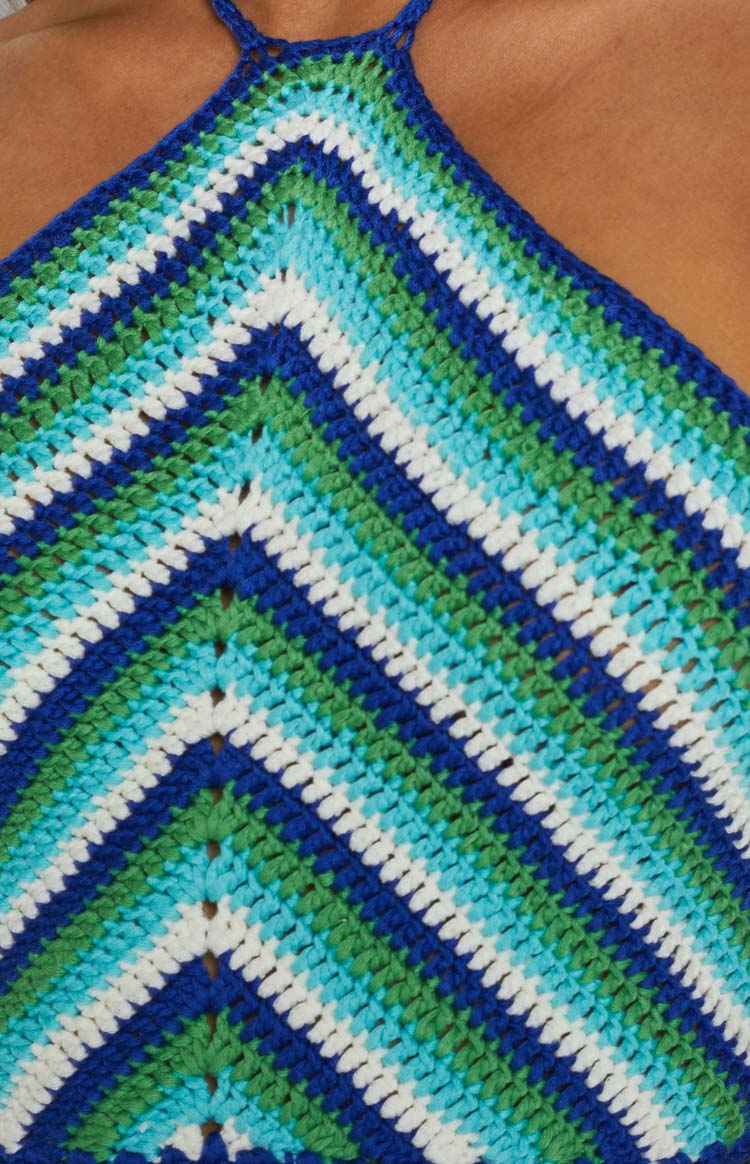 Alicia Halter Top Blue Multi