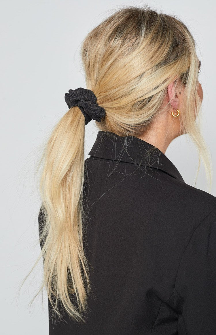 Country Girl Scrunchie Black Denim