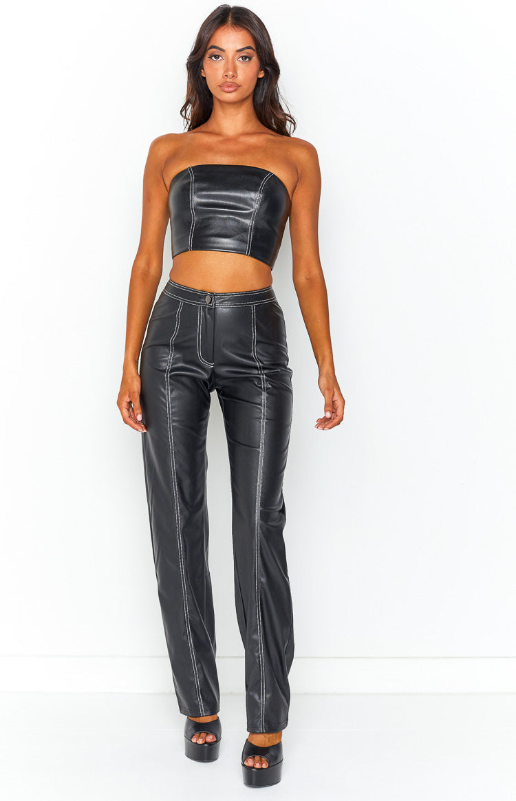 Esther Black Strapless Top