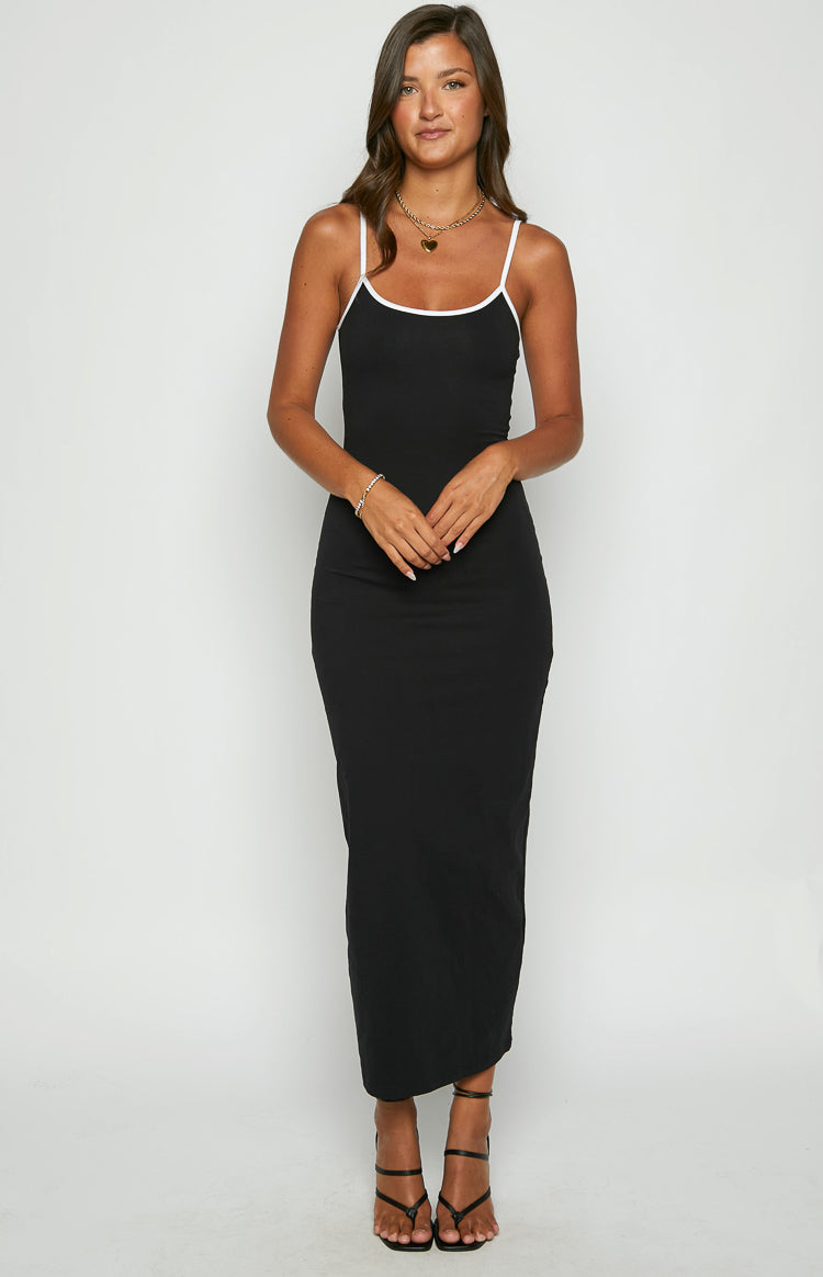 Highland Black Contrast Maxi Dress