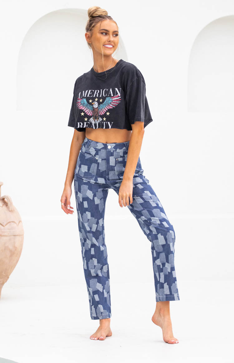 Zeppelin Patchwork Denim Jeans
