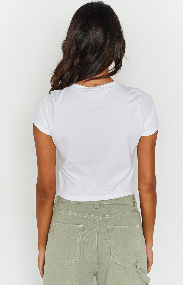 Zen White Graphic Baby Tee